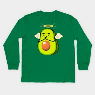 holy guacamole funny cute avocado Kids Long Sleeve T-Shirt